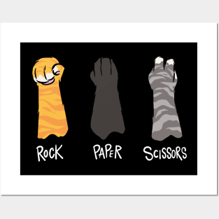 Rock Paper Scissors Cat Paw Posters and Art